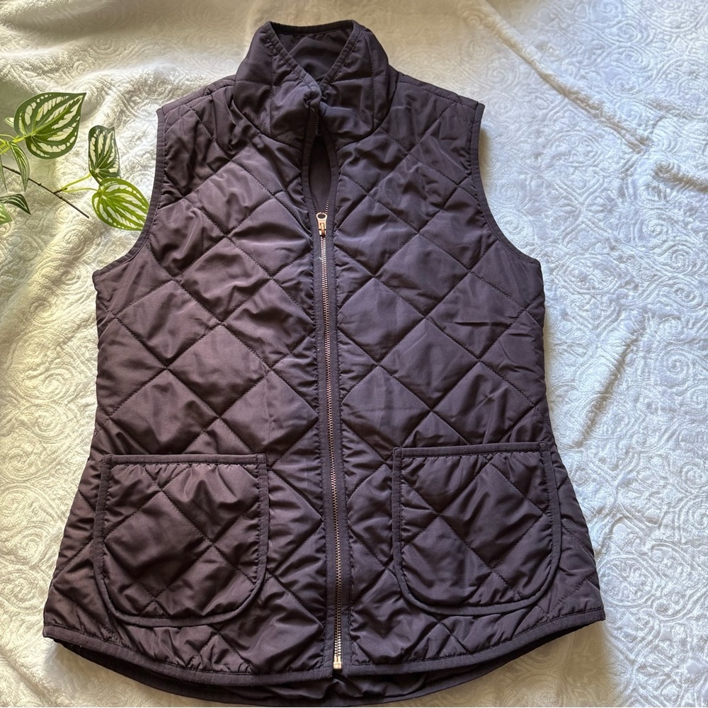 Market & Spruce Purple Quilted Vest Women’s Size S